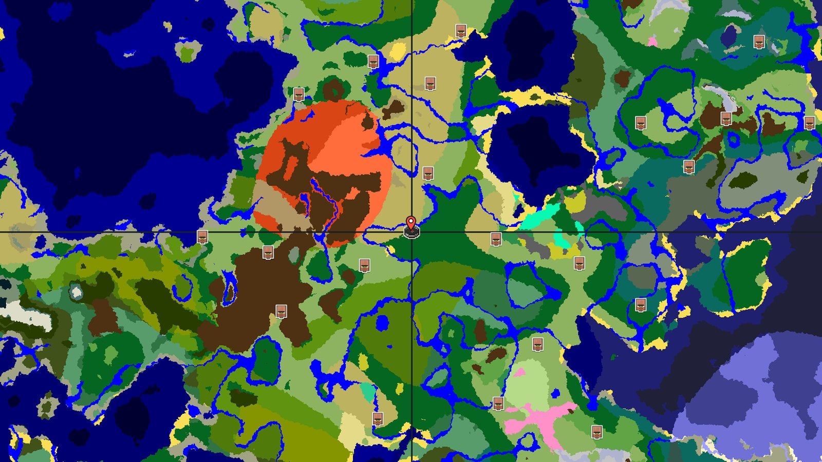 Forest Valley with Savanna and Badlands — Minecraft seed preview