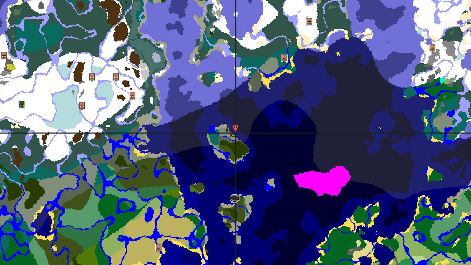Dark Forest Island with Nearby Ocean Monuments — Minecraft seed preview
