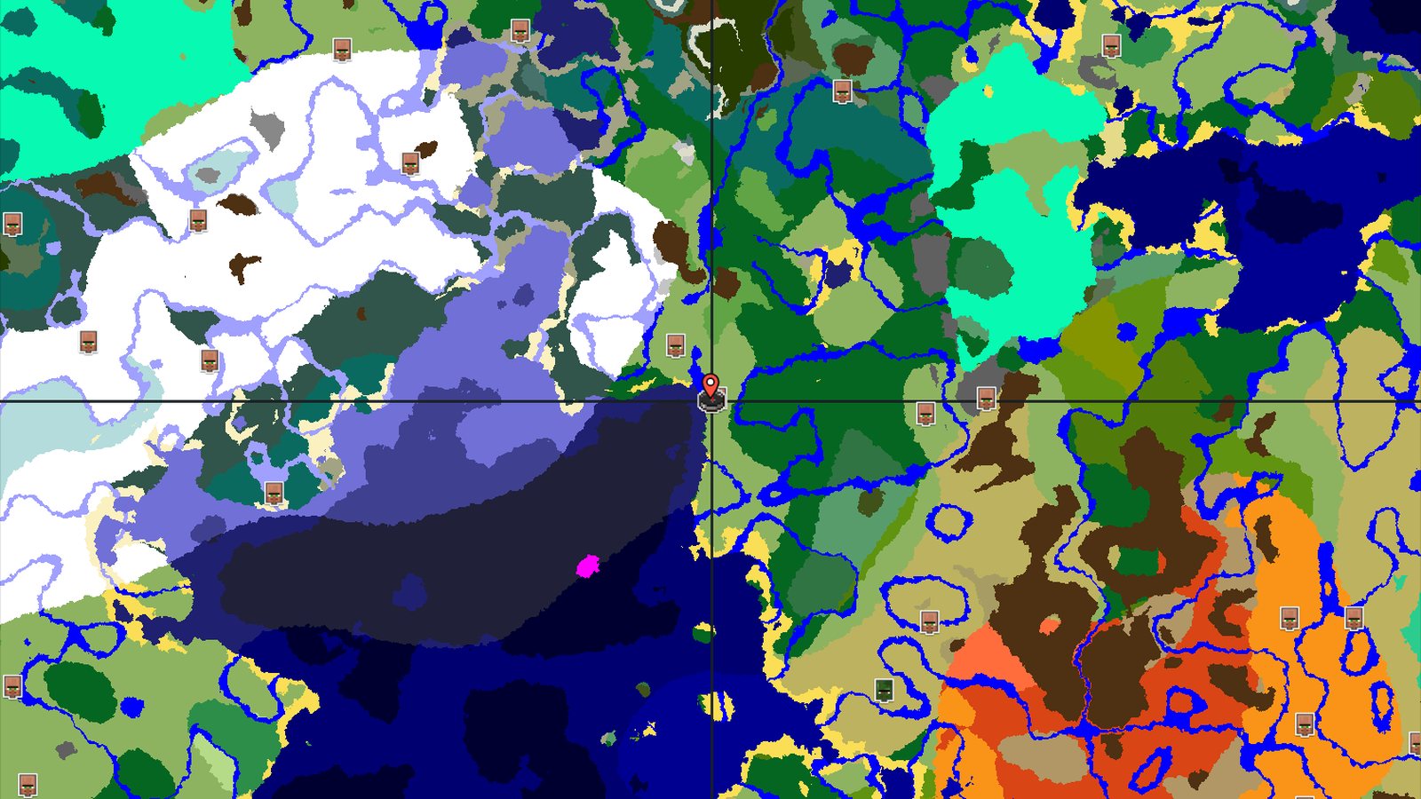 Village Next to Spawn in a Diverse Landscape — Minecraft seed preview