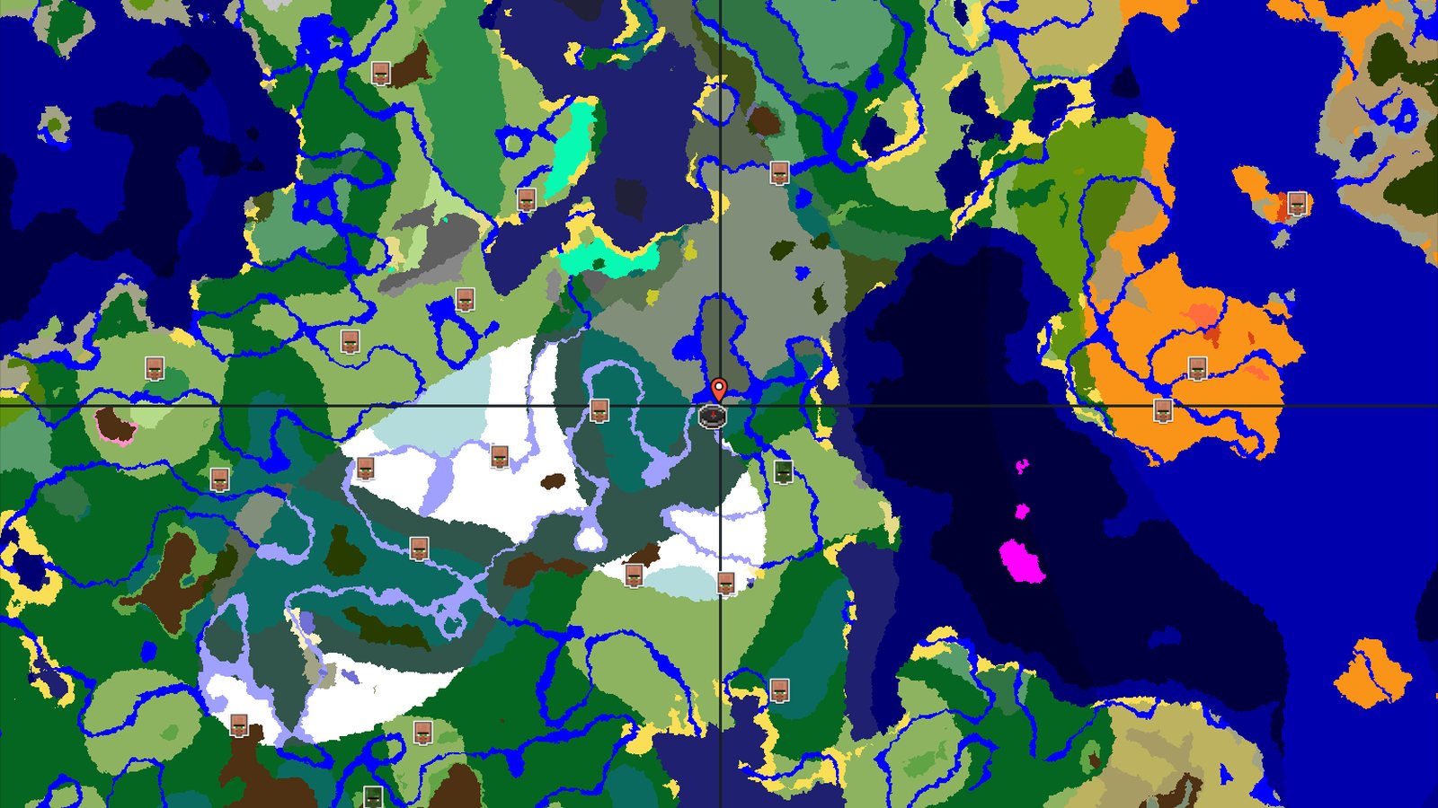 Taiga Spawn with Abandoned Village and Nether Fortress — Minecraft seed preview