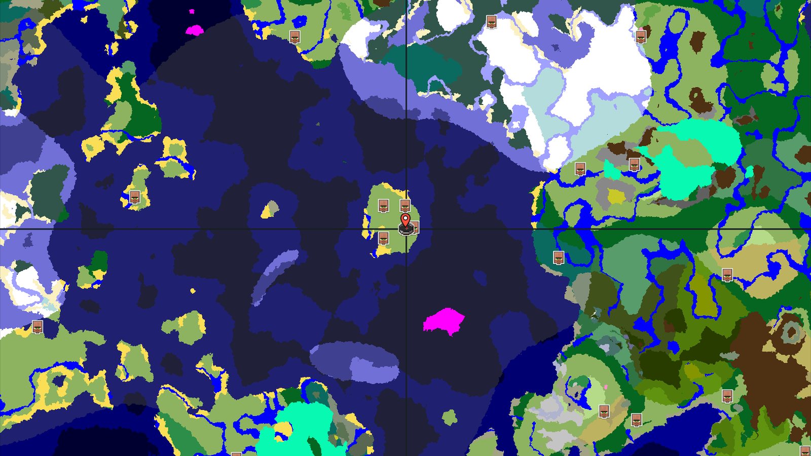 An Island Start With Near Village and Ocean Monuments — Minecraft seed preview