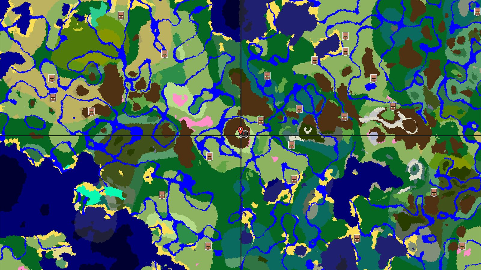 Cherry Grove Start Near a Mountain Crater — Minecraft seed preview